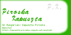 piroska kapuszta business card